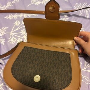 Brown and Black Designer Crossbody Bag